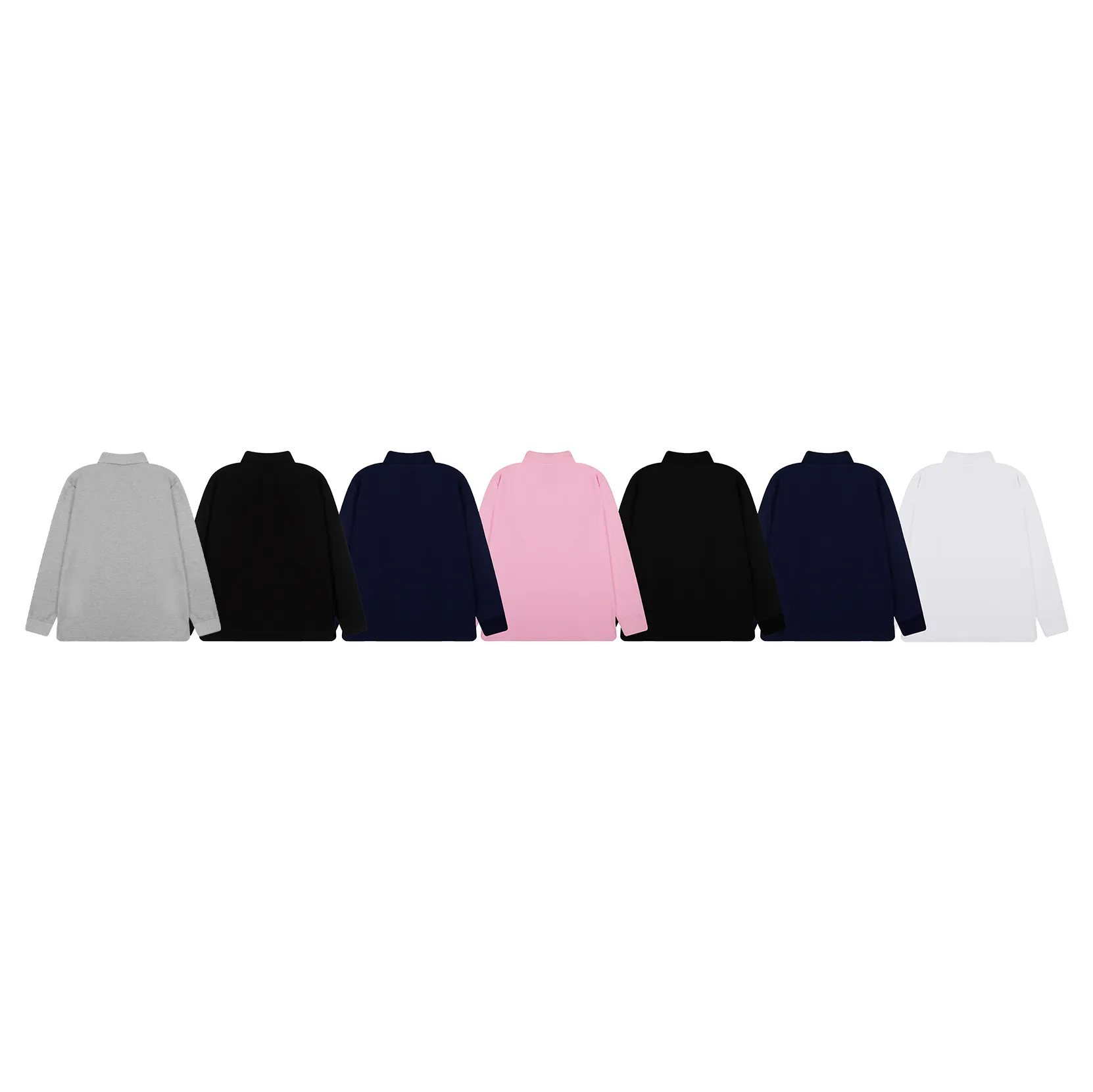 P200 White background picture [Evergreen all year round] Style number: 25101# (on sale all year round) Color: black white label/black red label/navy blue white label/navy blue red label/white/pink/grey Size: S to Pearlescent buttons on white background ✅ - The placket chiffon film is professionally processed ✅ -Ralph Lauren's classic Malaysian logo Polo｜Unlock the British retro sports style. Use 220g heavy double-sided piqué cotton to create a tall silhouette. The iconic Malaysian embroidery logo interprets American origin. The solid color system can easily control formal and casual scenes.